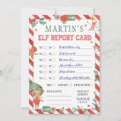 Weihnachts-Elf-Berichtskarte Einladung (Vorderseite)