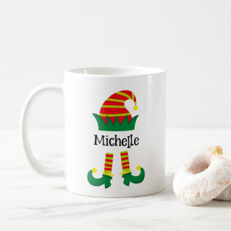 Weihnachts-Elf-Cartoon Personalisiert Kaffeetasse