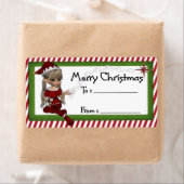 Weihnachts-Elf D1: Fantasy Christmas Geschenklabel (Insitu)