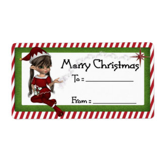 Weihnachts-Elf D3: Fantasy Christmas Geschenk Labe