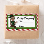 Weihnachts-Elf D4: Fantasy Christmas Geschenk Labe (Insitu)