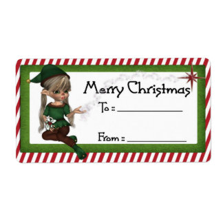 Weihnachts-Elf D4: Fantasy Christmas Geschenk Labe