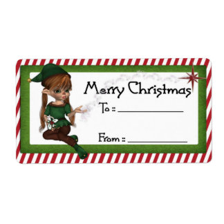 Weihnachts-Elf D5: Fantasy Christmas Geschenk Labe