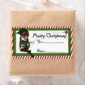 Weihnachts-Elf D6: Fantasy Christmas Geschenk Labe (Insitu)