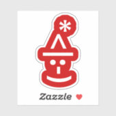 Weihnachts-Elf Emoticon Xmas ASCII Text Kunst Aufkleber (Blatt)