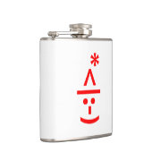 Weihnachts-Elf Emoticon Xmas ASCII Text Kunst Flachmann (Rechts)