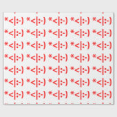 Weihnachts-Elf Emoticon Xmas ASCII Text Kunst Geschenkpapier (Flach)