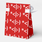 Weihnachts-Elf Emoticon Xmas ASCII Text Kunst Geschenkschachtel (Rückseite)