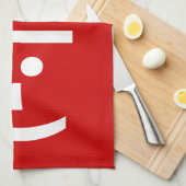 Weihnachts-Elf Emoticon Xmas ASCII Text Kunst Geschirrtuch (Viertel Falte)