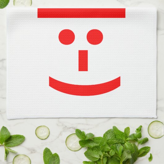 Weihnachts-Elf Emoticon Xmas ASCII Text Kunst Handtuch (Gefaltet)
