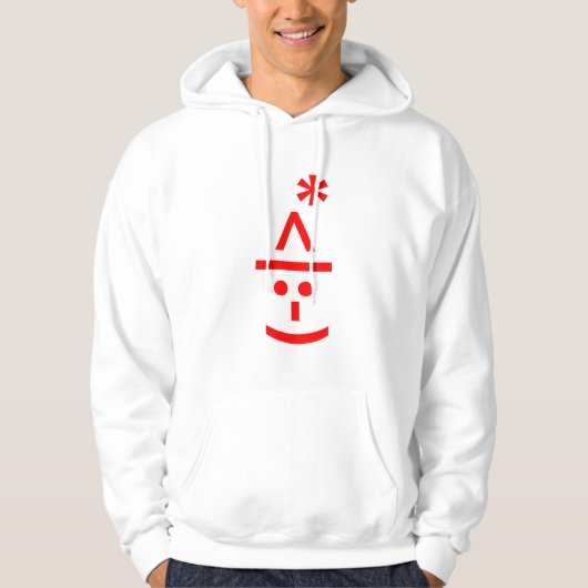 Weihnachts-Elf Emoticon Xmas ASCII Text Kunst Hoodie (Vorderseite)