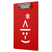 Weihnachts-Elf Emoticon Xmas ASCII Text Kunst Klemmbrett (Links)