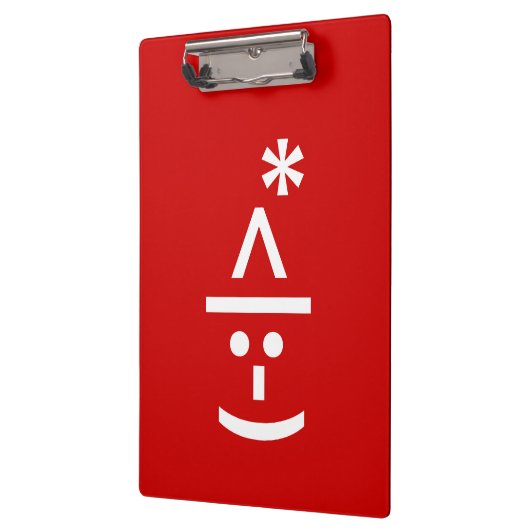 Weihnachts-Elf Emoticon Xmas ASCII Text Kunst Klemmbrett (Links)