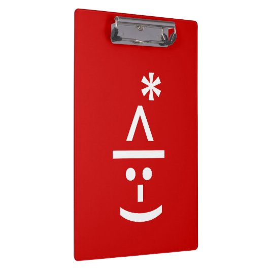 Weihnachts-Elf Emoticon Xmas ASCII Text Kunst Klemmbrett (Rechts)