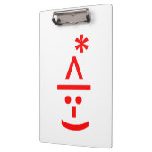 Weihnachts-Elf Emoticon Xmas ASCII Text Kunst Klemmbrett (Links)