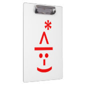 Weihnachts-Elf Emoticon Xmas ASCII Text Kunst Klemmbrett (Rechts)