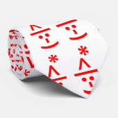 Weihnachts-Elf Emoticon Xmas ASCII Text Kunst Krawatte (Gerollt)