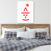 Weihnachts-Elf Emoticon Xmas ASCII Text Kunst Leinwanddruck (Insitu (Schlafzimmer))