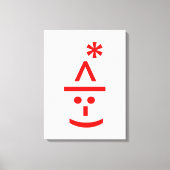 Weihnachts-Elf Emoticon Xmas ASCII Text Kunst Leinwanddruck (Vorderseite)