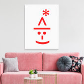 Weihnachts-Elf Emoticon Xmas ASCII Text Kunst Leinwanddruck (Insitu (Wohnzimmer))