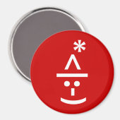 Weihnachts-Elf Emoticon Xmas ASCII Text Kunst Magnet (Vorderseite/Rückseite)