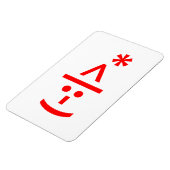 Weihnachts-Elf Emoticon Xmas ASCII Text Kunst Magnet (Linke Seite)