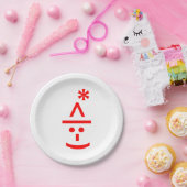 Weihnachts-Elf Emoticon Xmas ASCII Text Kunst Pappteller (Party)