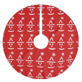 Weihnachts-Elf Emoticon Xmas ASCII Text Kunst Polyester Weihnachtsbaumdecke (Vorderseite)