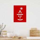 Weihnachts-Elf Emoticon Xmas ASCII Text Kunst Poster (Küche)