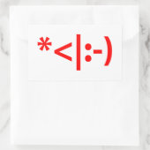 Weihnachts-Elf Emoticon Xmas ASCII Text Kunst Rechteckiger Aufkleber (Tasche)