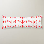 Weihnachts-Elf Emoticon Xmas ASCII Text Kunst Seitenschläferkissen (Vorderseite)