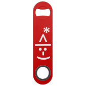 Weihnachts-Elf Emoticon Xmas ASCII Text Kunst Speed Flaschenöffner (Rückseite)