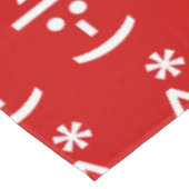 Weihnachts-Elf Emoticon Xmas ASCII Text Kunst Tischdecke (Schrägansicht)