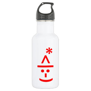 Weihnachts-Elf Emoticon Xmas ASCII Text Kunst Trinkflasche