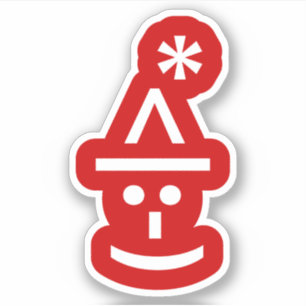 Weihnachts-Elf-Emoticon Xmas-ASCII-Textkunst Aufkleber