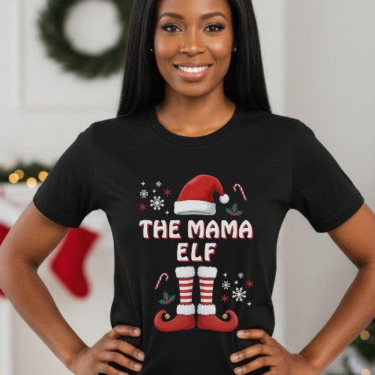 Weihnachts-Elf-Familie Matching Funny Black T - Sh T-Shirt