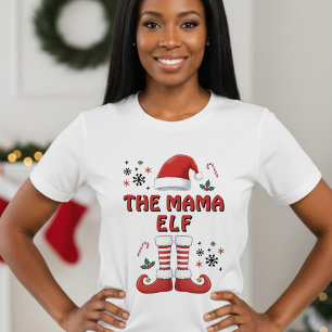 Weihnachts-Elf Familie Matching Funny White T-Shirt