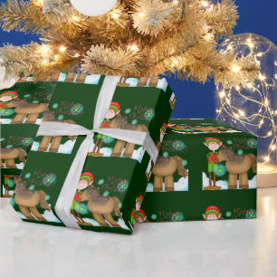 Weihnachts-Elf-Feiertagsverpackungspapier Geschenkpapier