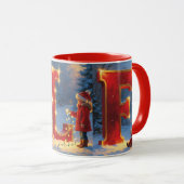 Weihnachts-ELF-Festtags-Kaffeetasse Tasse (VorderseiteRechts)