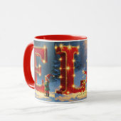 Weihnachts-ELF-Festtags-Kaffeetasse Tasse (Vorderseite Links)