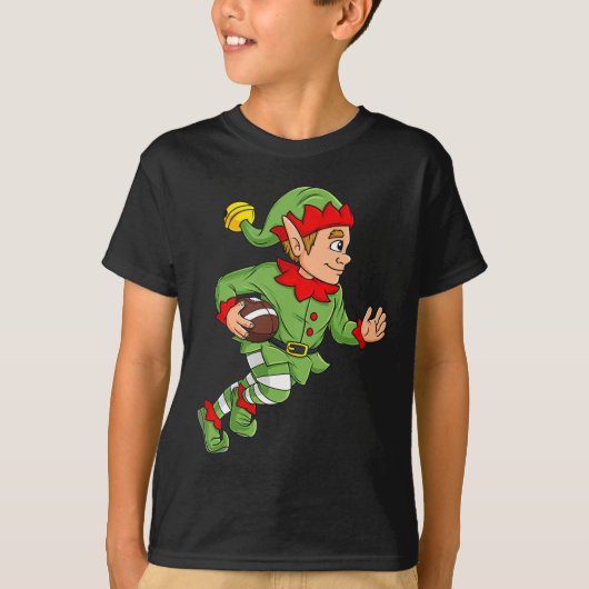 Weihnachts-Elf-Fußball zurückrennen Jungs Kinder F T-Shirt (Vorderseite)