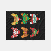 Weihnachts-Elf Gaming-Controller Gamer Xmas Fleecedecke (Vorderseite (Horizontal))