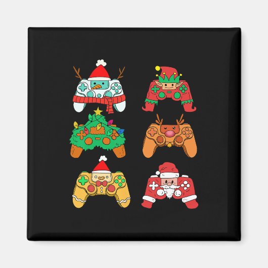 Weihnachts-Elf Gaming-Controller Gamer Xmas Magnet (Vorne)