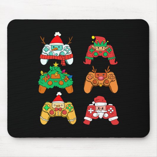 Weihnachts-Elf Gaming-Controller Gamer Xmas Mousepad (Vorne)