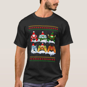 Weihnachts-Elf Gaming-Controller Snowman Boy T-Shirt