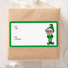 Weihnachts-Elf-Geschenke Tag Labels