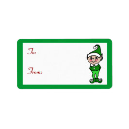 Weihnachts-Elf-Geschenke Tag Labels