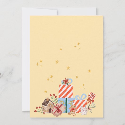 Weihnachts-Elf Goodbye Letter Card Einladung (Rückseite)