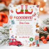Weihnachts-Elf Goodbye Letter Card Einladung