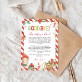 Weihnachts-Elf Goodbye Letter Card Einladung